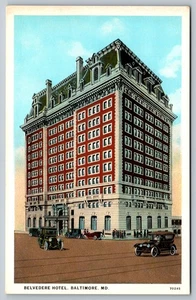 Vintage Belvedere Hotel Baltimore MD Linen Postcard by I&M Ottenheimer - Picture 1 of 2