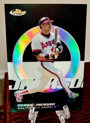 2005 Topps Finest Reggie Jackson #162 BLACK refractor /99 RARE HOF legend - Image 1 of 3