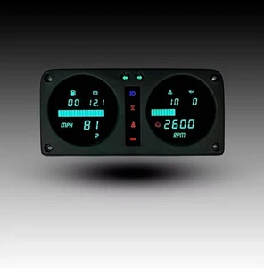 1980-1995 Suzuki Samurai TEAL LED Digital Gauge Panel Fits SJ410 / SJ413 DP1300T - Picture 1 of 12