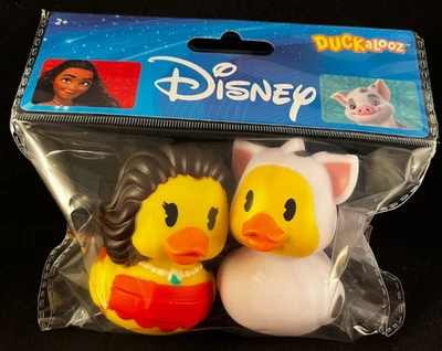 Disney - Moana & Pua the Pig - Rubber Duck - Approx Each 2.5" High - Duckalooz - Image 1 of 4