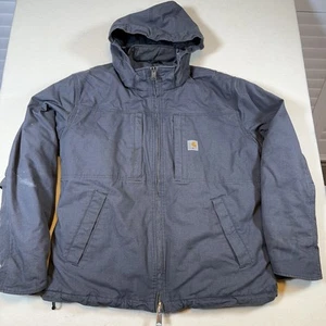 Men's Carhartt Full Swing Jacket Mens XL Full-Zip Quick Duck 102207-029 Gray - Picture 1 of 11