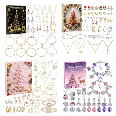 Jewelry Countdown Calendar 24-Day 2025 Christmas Advent Girls Earring - Image 1 of 4