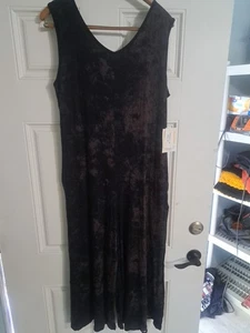 Lularoe Tie Dye Medium NATALIE ärmelloser Jumpsuit schwarz braun NEU! - Bild 1 von 20