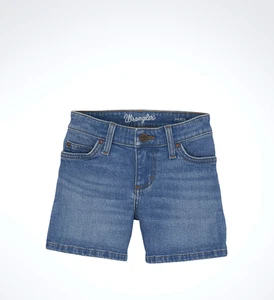 Pantaloncini Wrangler bambina in denim orlato, stile #112361662, taglia 12 REG, colore Ariana - Foto 1 di 10
