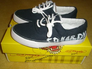 ED HARDY KIDS UNISEX GIRLS BOYS SNEAKERS SHOES LOUISE NAVY SIZE 1; 2; 3 - Picture 1 of 4