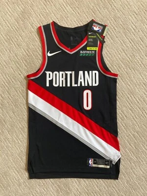 Talla 40/Pequeño Hombres- Nike Vaporknit Portland Blazers Damian Lillard Camiseta Auténtica Foto 1 de 3