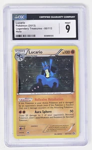 Lucario (80/113) Holo CGC 9 (2013) Pokemon Black and White: Legendary Treaures - Picture 1 of 2