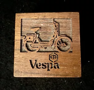 Vintage Vespa Moped Hardwood Paperweight Made In Italy - Picture 1 of 4