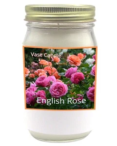Vela tarro grande English Rose - Huele a rosas recién cortadas | Tiempo de combustión de 100 horas - Imagen 1 de 3