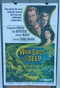 WAR GODS OF THE DEEP MOVIE POSTER  U.S. 1 SHEET 27" x 41" VINCENT PRICE - Picture 1 of 8