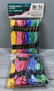 Janlynn Cotton Embroidery Floss Pack 8.7yd 36/Pkg-Variegated Colors 6 Stands Per - Picture 1 of 3