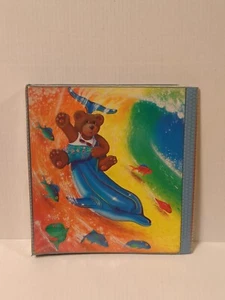 Mead 3 Ring Binder Pencil Pouch Organizer Bear Dolphin Vintage School Supplies - Picture 1 of 12