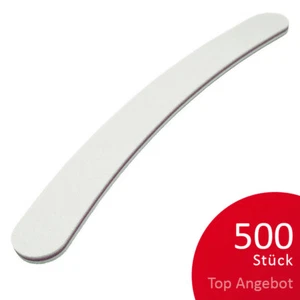 500 Stück Profi Nagelfeile weiß gebogen 100/180 Feile Nails TOP ANGEBOT - Bild 1 von 3