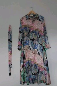 QVC Malissa J A Line Shirt Dress Pink Multi Size Small-Medium BNWOT RRP £84. - Picture 1 of 9