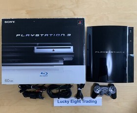 PS3 Clear Black CECHA 60GB Console Box PlayStation 3 Fat [BOX]
