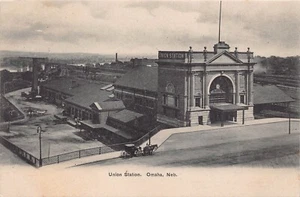 Postal temprana del Museo Durham de Omaha Nebraska NE Union Station Depot ahora - Imagen 1 de 2