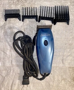 SUNBEAM MODEL 78960-101 ELECTRIC HAIR CLIPPER & 4 ATTACHMENTS - Picture 1 of 5