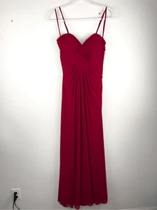 Splendido abito da ballo/sera La Femme rosso senza spalline gioiello schiena aperta taglia - Foto 1 di 12