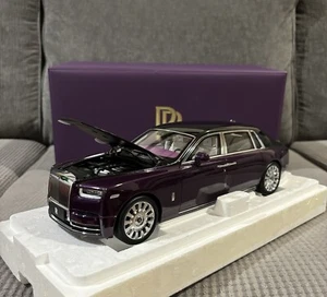1/18 Rolls-Royce Phantom VIII Purple/Black Diecast Limited 199 PC Dealer Edition - Picture 1 of 23
