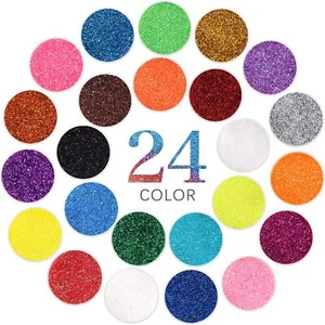 Extra Fine Glitter Powder for Craft, 24 Colors Holographic Cosmetic Laser Glitte - Picture 1 of 7