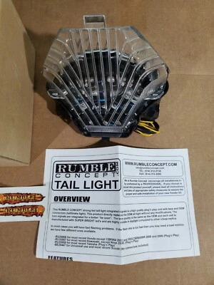 Rumble concepts integrated turn signal tail light Yamaha FZ07 15 clear TR206789 - Image 1 of 4