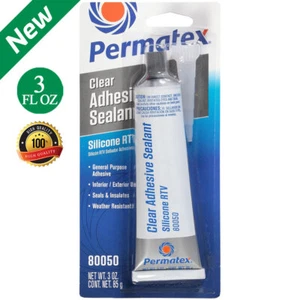 Permatex 80050 Clear Silicone Adhesive Sealant For Leakage, Performance Adhesion - Picture 1 of 2