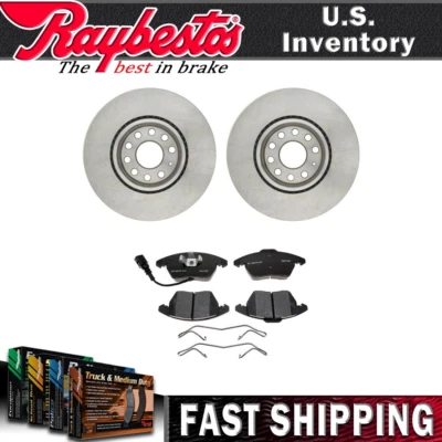 Kit de rotores de freno delanteros pastillas de freno de cerámica herrajes para Volkswagen GTI 2006-2010 Foto 1 de 4