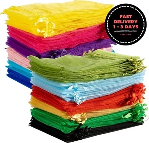 120 bolsas de organza multicolor de 4 x 6 pulgadas, pequeñas bolsitas para - Picture 1 of 7
