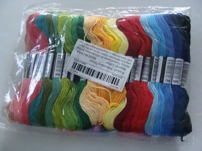 NEW SEALED Multi-color Cotton Embroidery Cross Stitch Floss Thread - Image 1 of 4