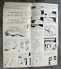 8 Pages Orig Comic Strip Art  By Gene Smith I Live For Adventure Try-Out Strips?