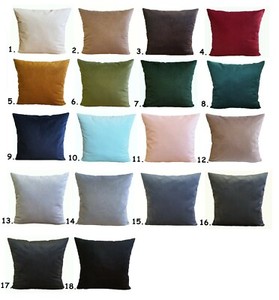 Kissenbezug 40X40 50x50 Samt Velvet Kissenhülle Deko Kissen in 18 Farben Bezug