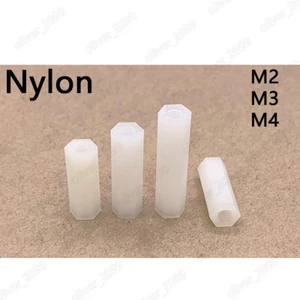 M2 M3 M4 Female-Female White Nylon Hex Column Standoff Support Spacer Pillar - Picture 1 of 6