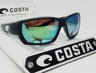 COSTA DEL MAR matte black/green mirror TUNA ALLEY polarized 580G sunglasses NEW!
