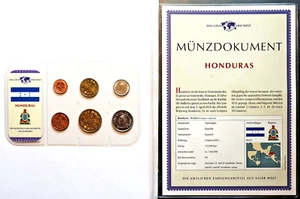 HONDURAS: JUEGO DE MONEDAS DE CURSO KMS 1956/2007: 1 - 50 centavos, 6 monedas, certificado de autenticidad K6 - Imagen 1 de 3