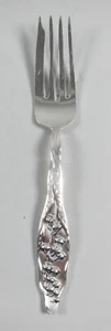 Whiting LILY OF THE VALLEY Sterling Beveled Meat Fork - Picture 1 of 4