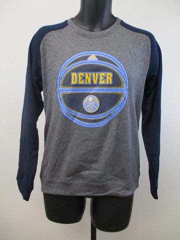 NEW Denver Nuggets Mens Size M Medium Adidas Climawarm Crew Sweatshirt $60 Cover