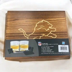 Nfl Detroit Lions Glasses Whiskey Sets - Picture 1 of 3