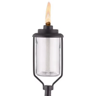 TIKI Convertible Black/Clear Glass/Metal 65 in. Tiki Outdoor Torch 1 pc - Image 1 of 3