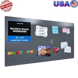 Magnetic Memo Board Home Office Classroom Lightweight Durable Wall Mount New - Picture 1 of 6