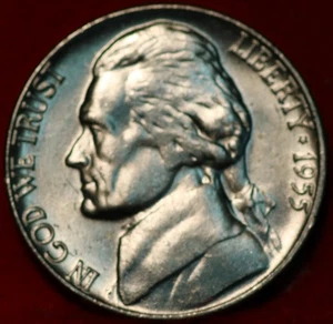 Uncirculated 1955-D Denver Mint Jefferson Nickel Not Silver - Picture 1 of 2