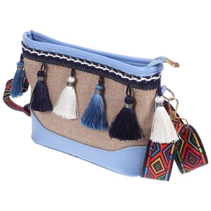 Braid Shoulder Bag Ethnic Style Shoulder Bag Tassel Casual fashion bag - Picture 1 of 10