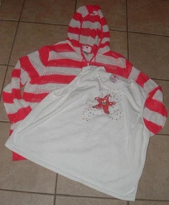 QUACKER FACTORY Plus Sz 3X Sequined Sleeveless & Open Weave Hooded Sweater Set - Picture 1 of 5