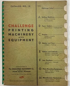 Maquinaria y equipo de impresión Challenge* Catálogo vintage 1941 * 50 páginas - Imagen 1 de 4