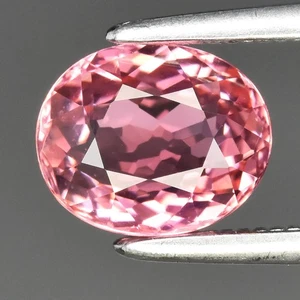 💎 1.12ct 7x5.8mm VVS Oval Natural Pink Tourmaline - Unheated, Mozambique Gem - Picture 1 of 4