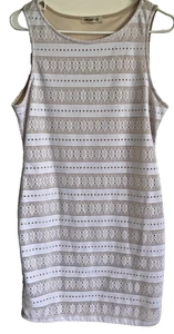 Abito Corto Elasticizzato L, Arden B, Senza Maniche, Body Con Nudo Bianco Occhielli Sovrapposizione - Foto 1 di 6