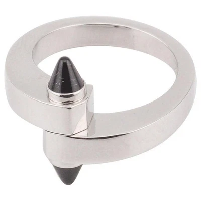 Anel masculino Cartier Menotte ônix ouro branco 18k tamanho 9 60 - Imagem 1 de 4