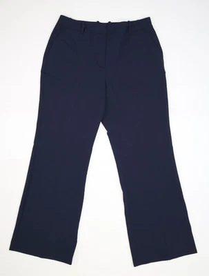 Pantalones Worthington para mujer 10 Petite azul marino tiro alto pantalones sin arrugas Foto 1 de 4