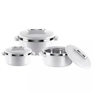 3PC Insulated Hot Pot Set Thermal Food Warmer Casserole Dish Kitchen Serving - Picture 1 of 5