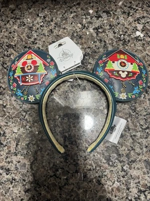 2025 Disney Parks Epcot World Showcase Alemania Reloj de cuco Orejas Diadema Nuevo Foto 1 de 4