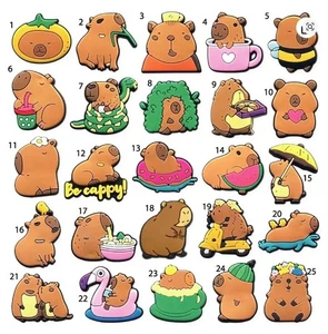 Cute Capybara Charms Clog Badges pvc retro Shoe BUY 2 get 1 FREE! - Picture 1 of 2